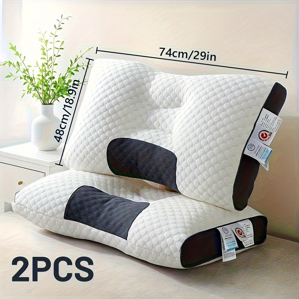 Cervical Orthopedic Pillow, Ergonomically Designed for Deep Sleep, Neck Support for Side And Back Sleepers, A Pillow That Conforms to The Body Curve, Machine Washable Pillow Core, Comfortable All Year Round.