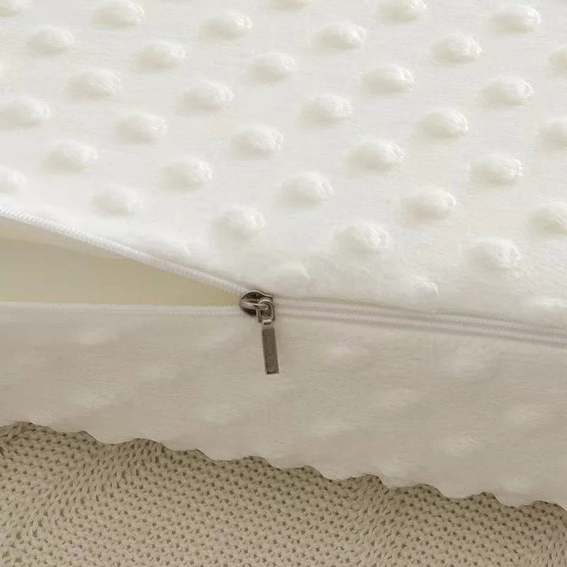White Comfort Neck Support Pillow - Slow Elastic Design, 100% Latex & Polyester, Non-Woven Fabric, Lightweight 200-250 g\u002Fm², Perfect for Comfortable Sleep, Home Comfort Pillow | Modern Pillow Design | Soft Texture