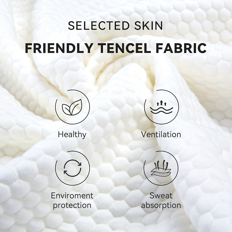 1pc 96% Talalay Natural Premium Latex Body Pillow with Removable Breathable Hypoallergenic Bed Sheet, Ergonomic Contour Support for Side & Back Sleepers, Travel Pillows, White, Side Sleep Pillow, Comfortable Sleeping, Simple Design, Durable Construction