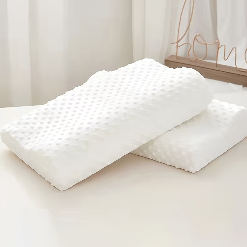 White Comfort Neck Support Pillow - Slow Elastic Design, 100% Latex & Polyester, Non-Woven Fabric, Lightweight 200-250 g\u002Fm², Perfect for Comfortable Sleep, Home Comfort Pillow | Modern Pillow Design | Soft Texture