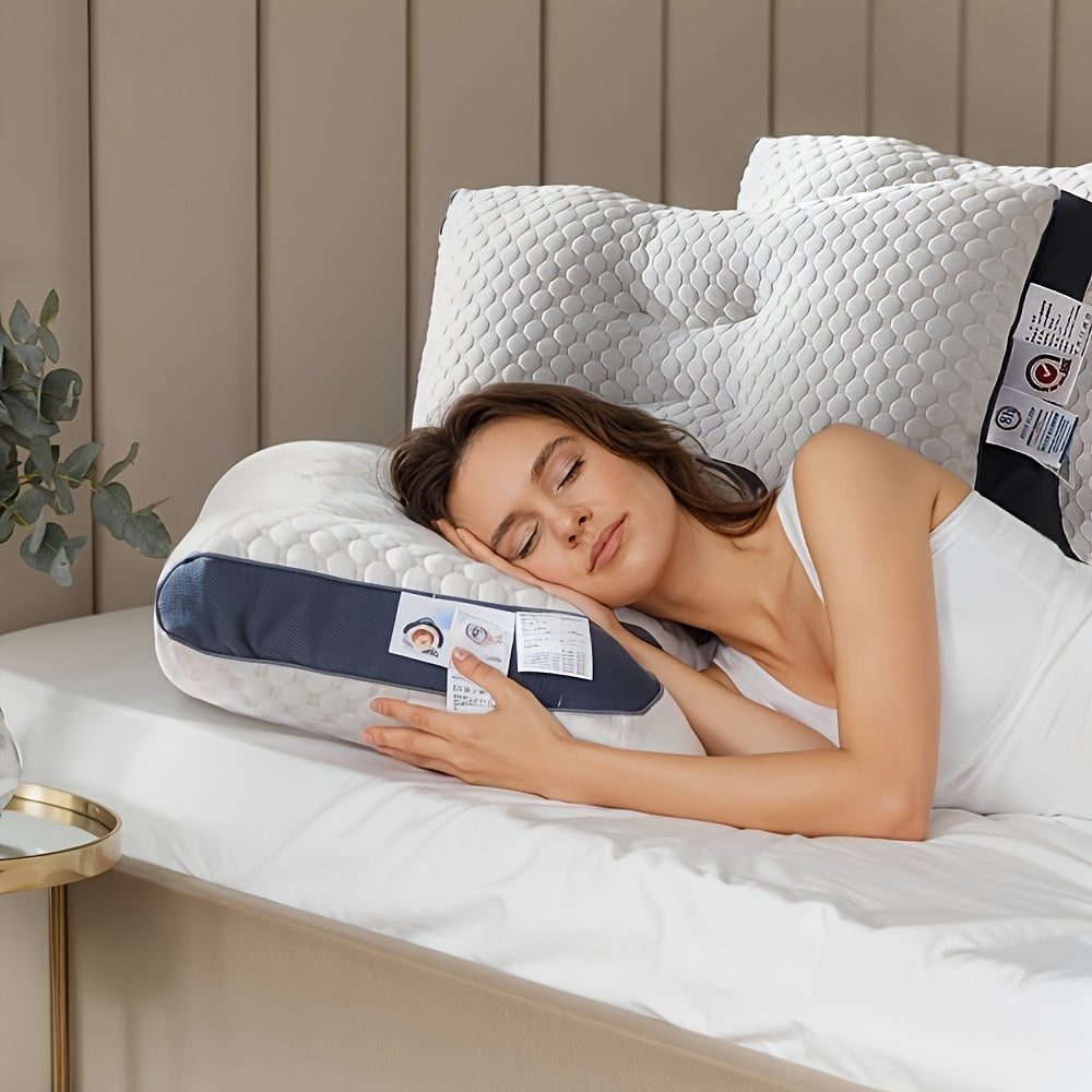 Pillow SPA Neck Protection, 980g Filling, Sleep Massage Care Pillow Core, Home Pillow Moisture-absorbing And Breathable, Bedding Living Bedroom Decoration Pillow