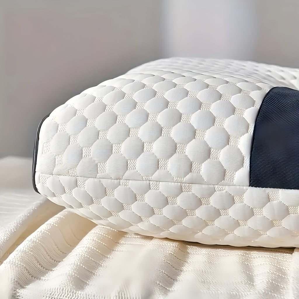 White Soft Massage Neck Pillow, Adjustable Ergonomic Orthopedic Support, Detachable, High Quality Pillow Core, Comfortable Sleep, Suitable for Gifts