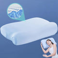 1Pc P3E Ergonomic Neck Pillow for Side & Back Sleepers - Adjustable 3-Layer Cervical Support, Medium Firm, Blue, Machine Washable Polyester Cover
