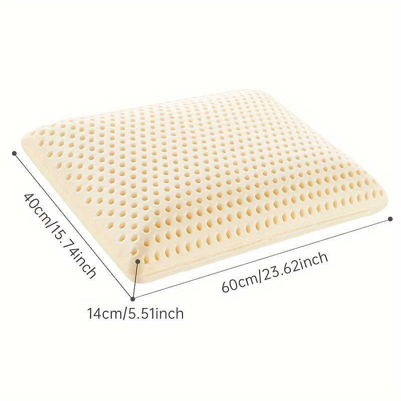 1pc 96% Talalay Natural Premium Latex Body Pillow with Removable Breathable Hypoallergenic Bed Sheet, Ergonomic Contour Support for Side & Back Sleepers, Travel Pillows, White, Side Sleep Pillow, Comfortable Sleeping, Simple Design, Durable Construction
