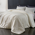 1pc Luxury Long Strand Mulberry Lyocell Comforter\u002FDuvet\u002FQuilt - Vintage Floral Design, 80% Viscose & 20% Lyocell Blend, All-Season Lightweight Warmth, Hand Wash Only, White